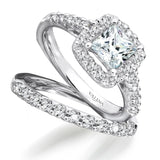 Cushion-Shaped Halo Engagement Ring