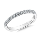 True fit matching diamond wedding band and a beautiful reminder of that special day for years to come.