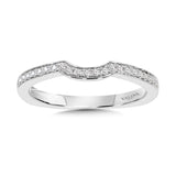 True fit matching diamond wedding band and a beautiful reminder of that special day for years to come.