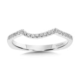 True fit matching diamond wedding band and a beautiful reminder of that special day for years to come.