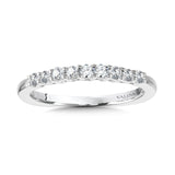 This true fit matching fishtail diamond wedding band adds a classic touch to your special day. Mounting in 14K White Gold.