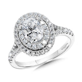 Oval-Shaped Double-Halo Split Shank Engagement Ring