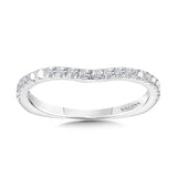 Curved Diamond Wedding Band