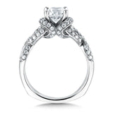 Crisscross Diamond Engagement Ring