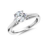 Diamond Solitaire Engagement Ring w/ Spiral Undergallery