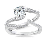 Spiral Diamond Engagement Ring