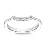 Curved Milgrain Diamond Wedding Band