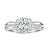 Vintage Six-Prong Milgrain Diamond Engagement Ring