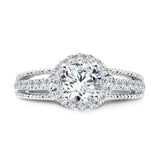 Vintage Diamond Halo Engagement Ring