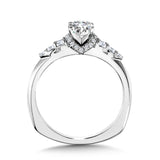 Tapered Oval Diamond Engagement Ring