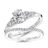 Tapered Oval Diamond Engagement Ring