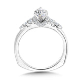 Tapered Pear Diamond Engagement Ring