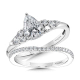 Tapered Pear Diamond Engagement Ring