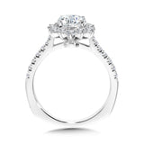 Floral Halo Diamond Engagement Ring