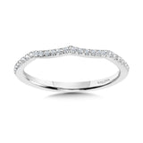 Curved Diamond Wedding Band