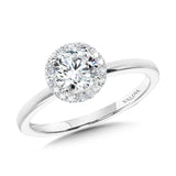 Classic Straight Halo Engagement Ring