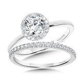 Classic Straight Halo Engagement Ring