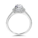 Straight Double-Halo Engagement Ring