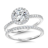 Classic Straight Halo Engagement Ring