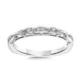 Vintage Milgrain & Filigree Accented Diamond Wedding Band