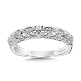 Vintage Milgrain & Filigree Accented Diamond Wedding Band