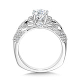 Vintage Milgrain & Filigree Accented Diamond Engagement Ring