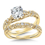 Vintage Milgrain & Filigree Accented Diamond Engagement Ring