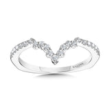 Chevron-Shaped Tapered Diamond Wedding Band