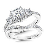 Princess-Cut 3-Stone Diamond Engagement Ring