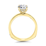 Yg Solitaire Hidden Halo Diamond Engagement Ring