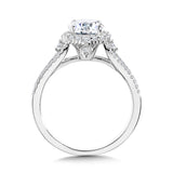 Blooming Halo & Split Shank Diamond Engagement Ring