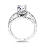 Milgrain-Beaded Split Shank & Hidden Accents Diamond Engagement Ring