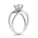 Milgrain-Beaded Split Shank & Hidden Accents Diamond Engagement Ring