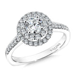 Round Double Halo Diamond Engagement Ring