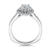 Round Double Halo Diamond Engagement Ring