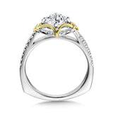 Diamond Engagement Ring In 14K White And Yellow Gold