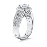 Cushion Halo Engagement Ring