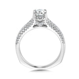 Oval Center Split Shank Engagement Ring