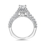 Cushion Halo Engagement Ring