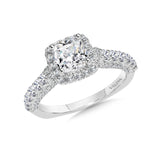 Cushion Halo Style Engagement Ring