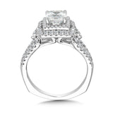 Cushion Halo Engagement Ring