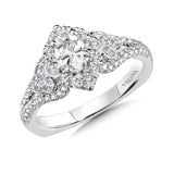 Diamond Halo Engagement Ring