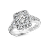 Diamond Halo Engagement Ring