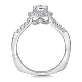 Round Halo Diamond Engagement Ring