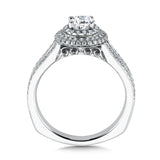 Round Double Halo Diamond Engagement Ring