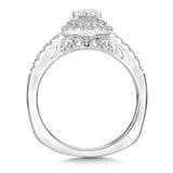 Round Double Halo Diamond Engagement Ring