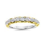 Decorative Layered Diamond Wedding Band