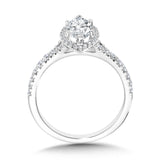 Marquise-Shaped Split Shank Halo Engagement Ring