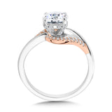 Two-Tone Split Shank & Bypass Diamond Engagement Ring