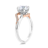 Two-Tone Split Shank & Bypass Diamond Engagement Ring